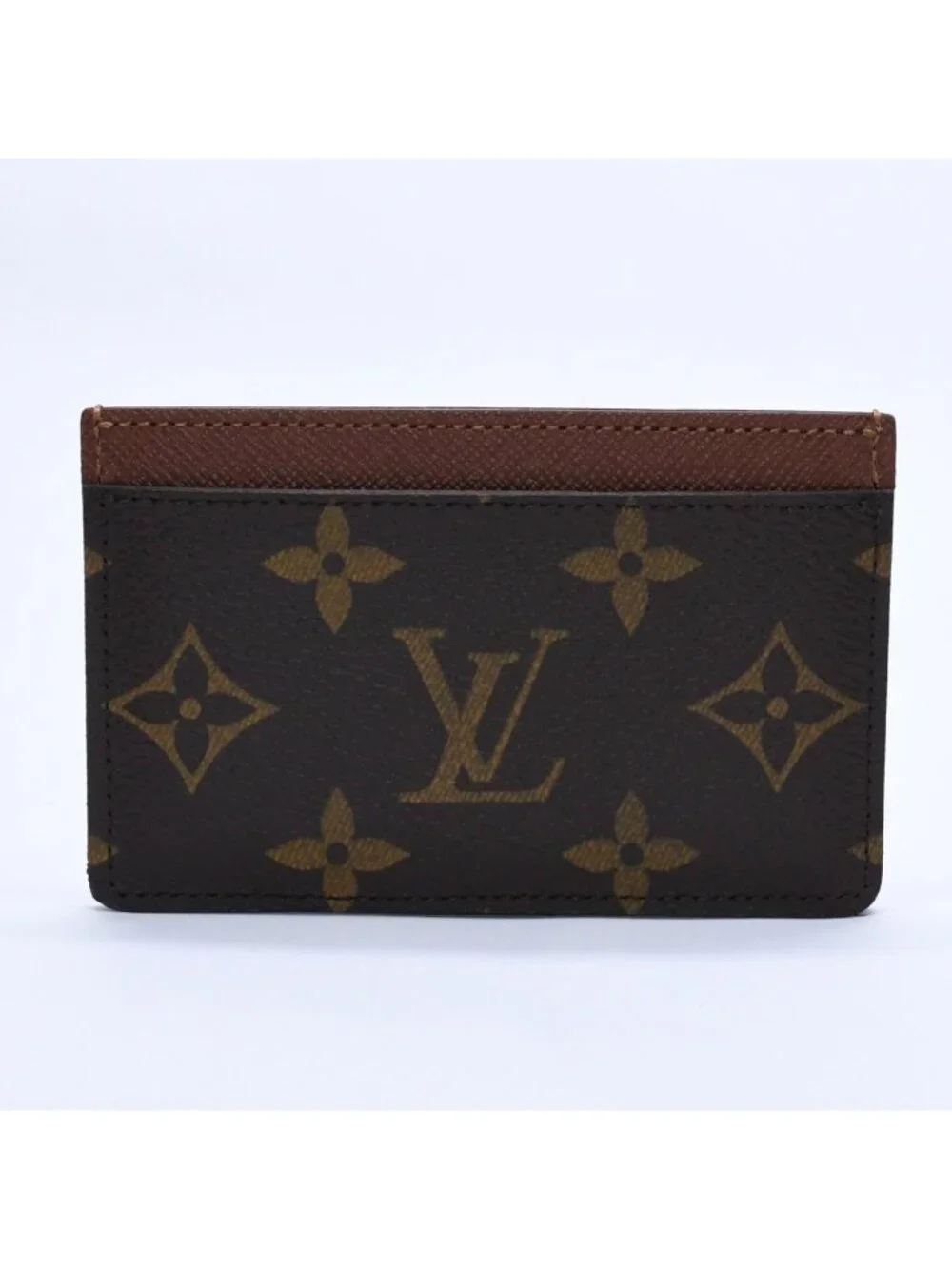 Louis Vuitton Porte Cartes Simple Card Case Monogram Canvas Brown